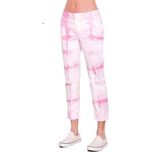SUNDRY TIE DYE ROLL UP Trouser in Rosebud Pink Cotton NWT 30